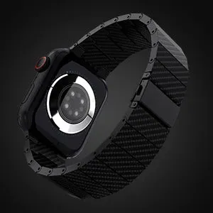 Luxury Carbon Fiber Band for Apple Watch Band 46mm 45mm 44mm 45mm 41mm 40mm Carbon Fiber Strap for iWatch 10 9 8 7 Ultra 2 49mm