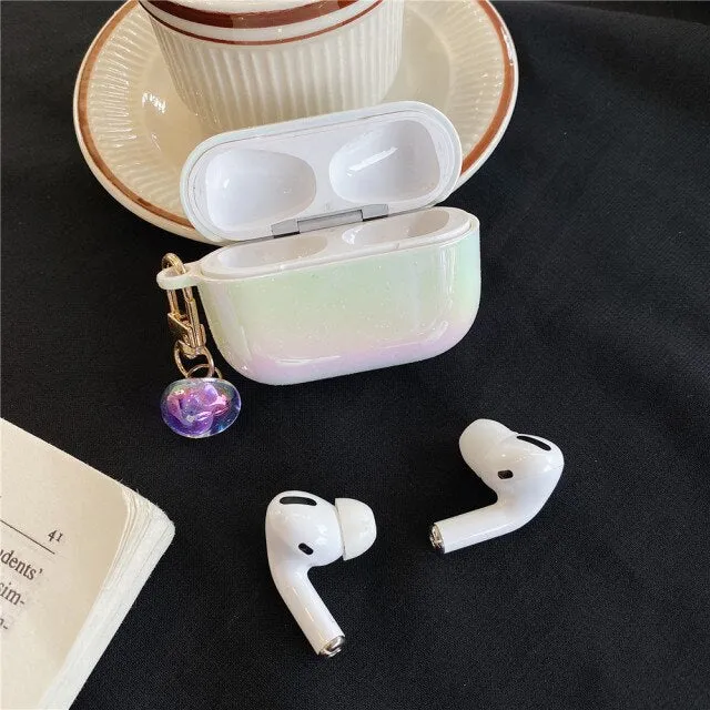 Luxury For Airpods pro case PC Hard shell Glitter Bling earphone case with pearl chain airpods accessories For Airpods 2/1 cases|Earphone Accessories|