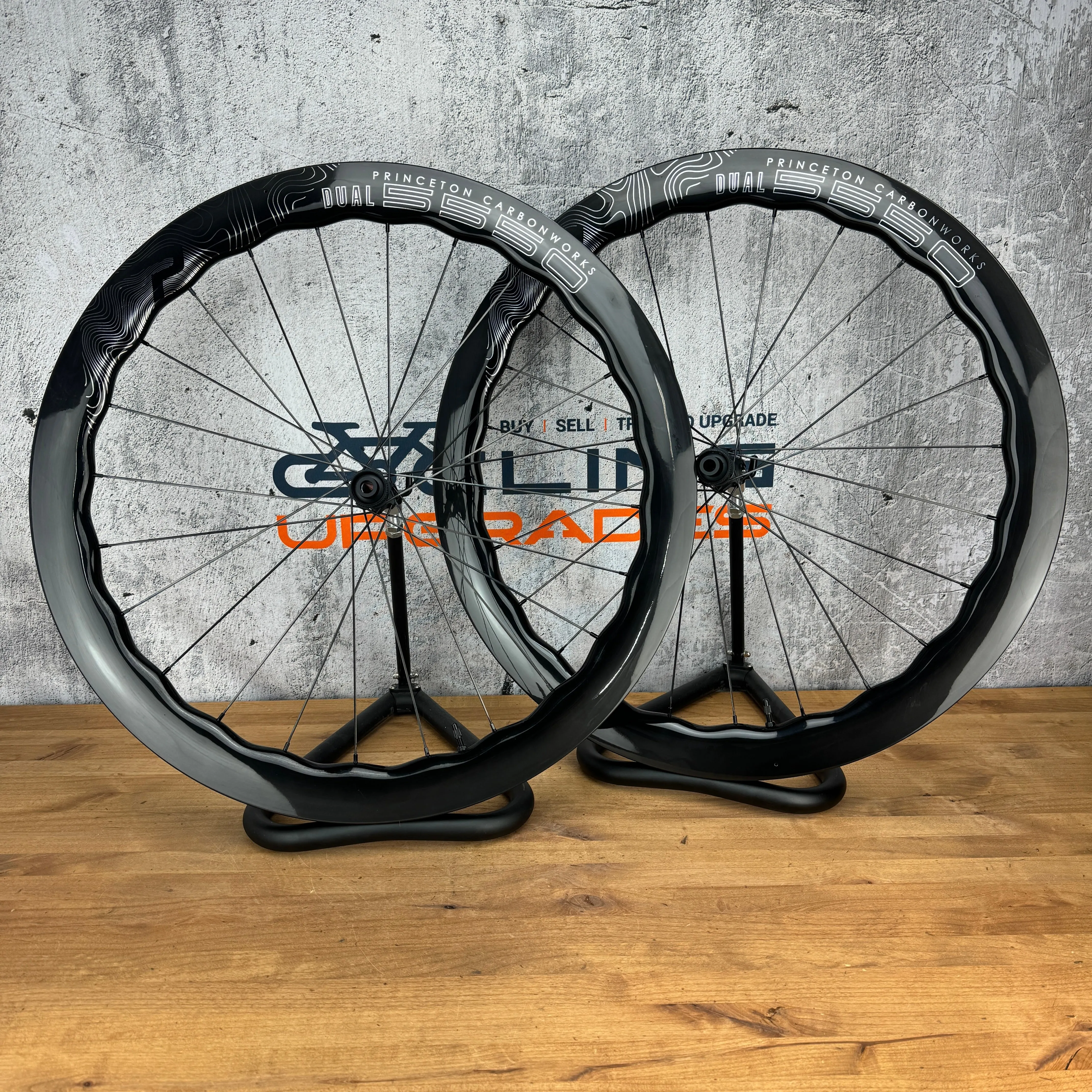 Mint! Princeton CarbonWorks Dual 5550 DT 180 Carbon Tubeless Disc Wheelset 1486g