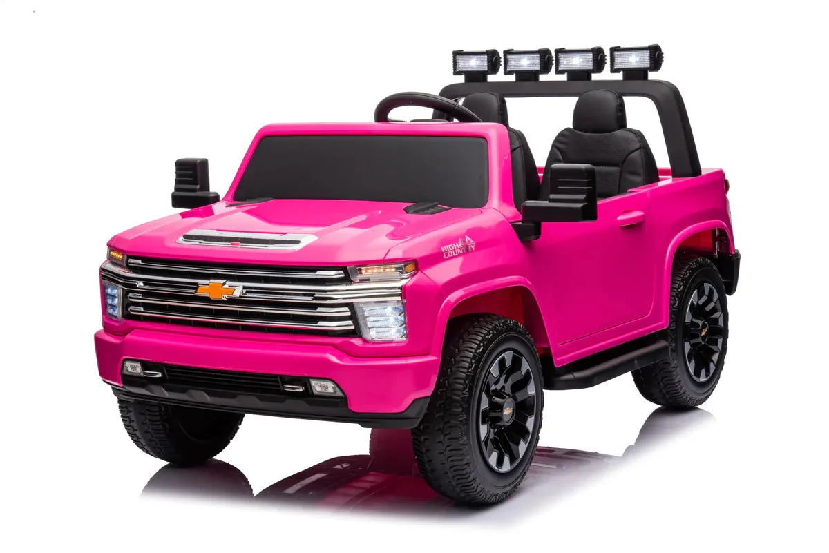 New Licensed 2025 Chevrolet Silverado Upgraded 24V 10AH | 2 Seater Ride On Truck | 4x4 | Leather Seats | Rubber Tires | 3 Colours | Remote | Pre Order