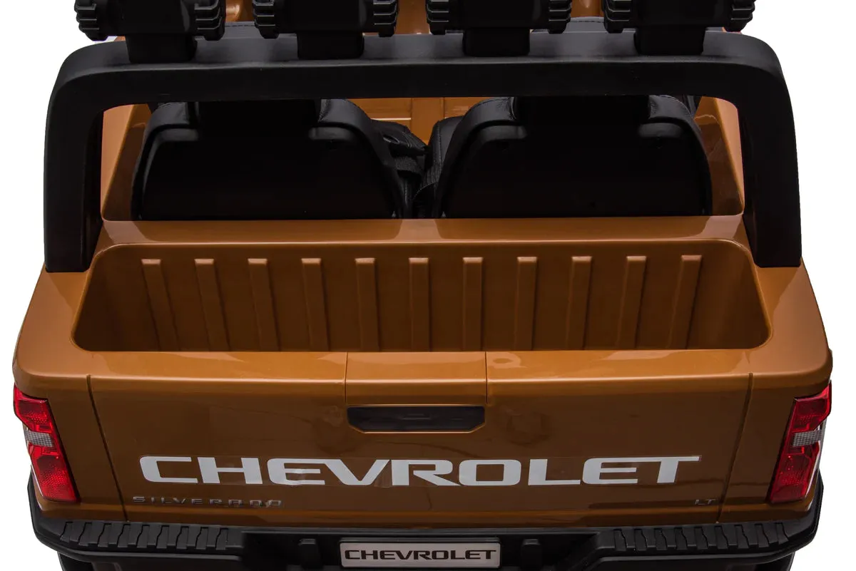 New Licensed 2025 Chevrolet Silverado Upgraded 24V 10AH | 2 Seater Ride On Truck | 4x4 | Leather Seats | Rubber Tires | 3 Colours | Remote | Pre Order