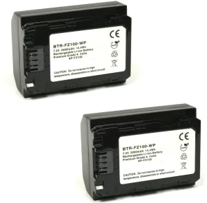 NP FZ-100 Battery 7.2V Battery, 2000mAh Two pack