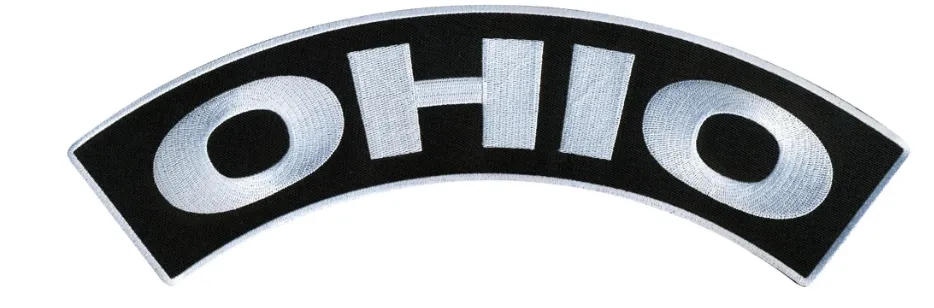 PATCH - OHIO TOP ROCKER 12"-PPM4069 : 12W 3H