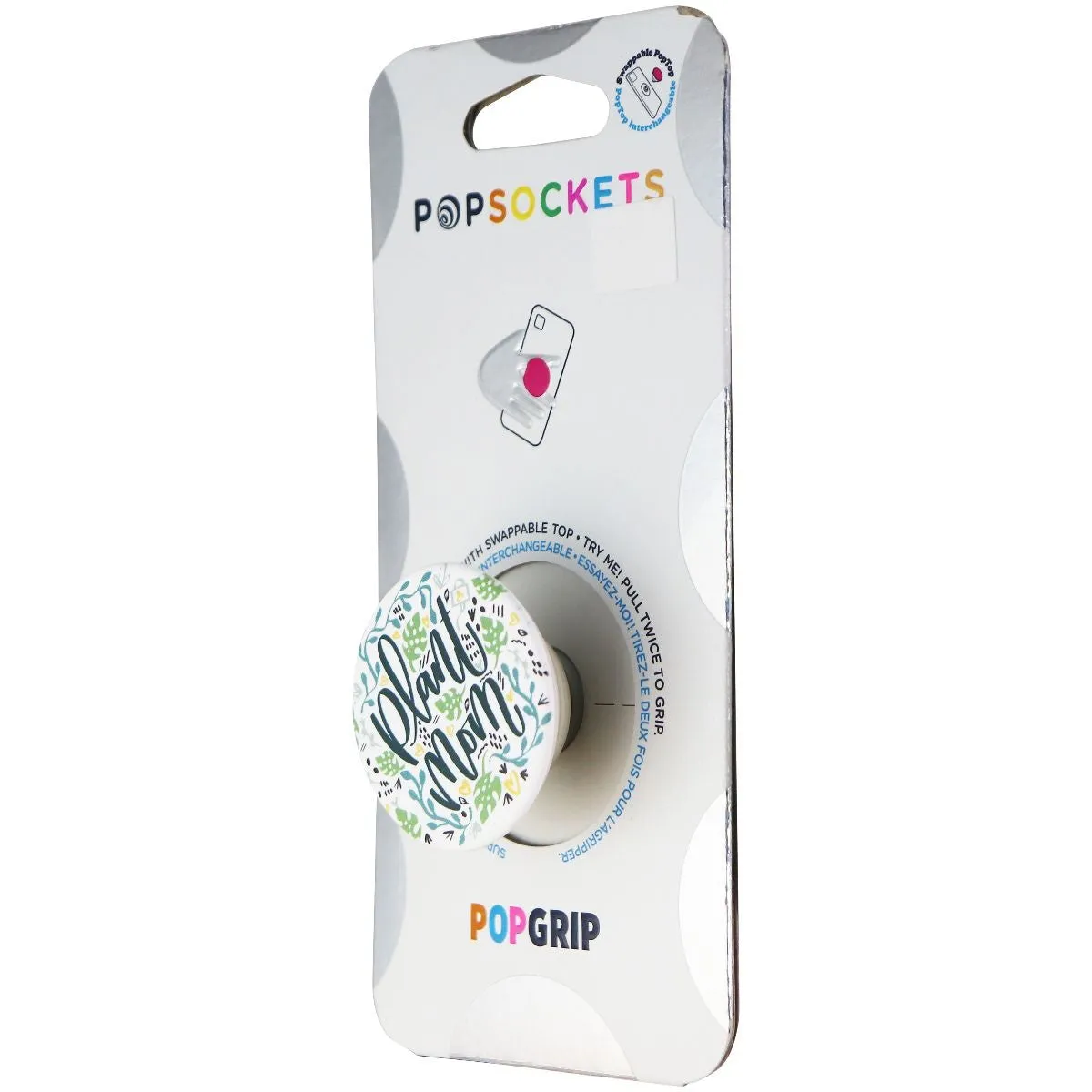 PopSockets PopGrip Stand and Grip with Swappable Top - Plant Mom