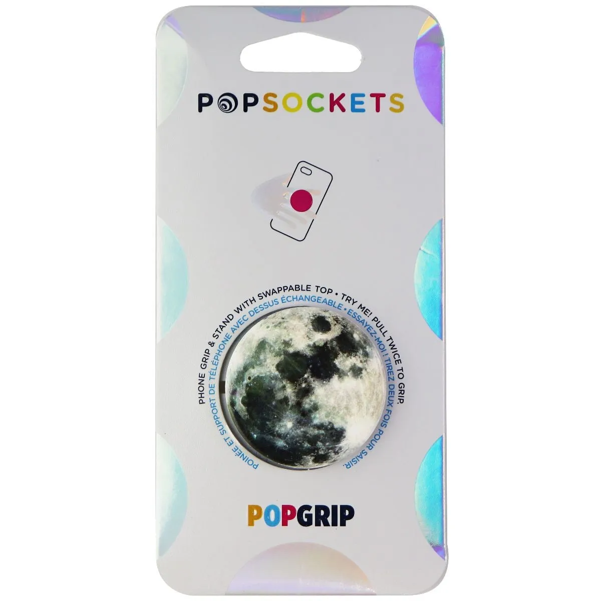 PopSockets: PopGrip with Swappable Top for Phones and Tablets - Moon