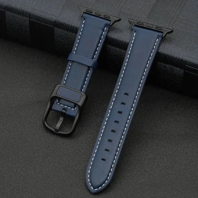 PU Leather strap For Apple watch band 44mm 45mm 41mm 40mm 42mm 46mm correa bracelet iWatch series 4 5 6 SE 7 8 9 10 ultra/2 49mm