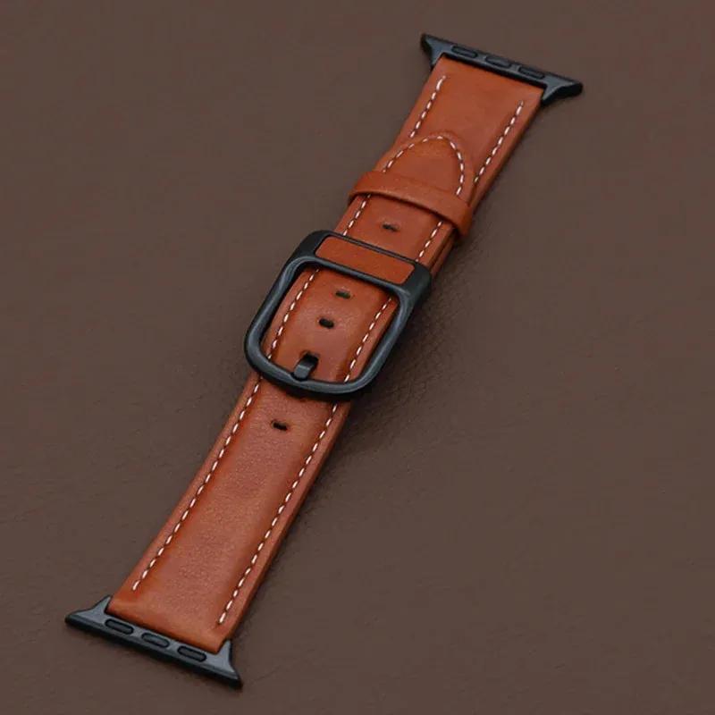 PU Leather strap For Apple watch band 44mm 45mm 41mm 40mm 42mm 46mm correa bracelet iWatch series 4 5 6 SE 7 8 9 10 ultra/2 49mm