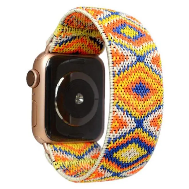 Rainbow Geometric Elastic Strap for Apple Watch Band Watchbands