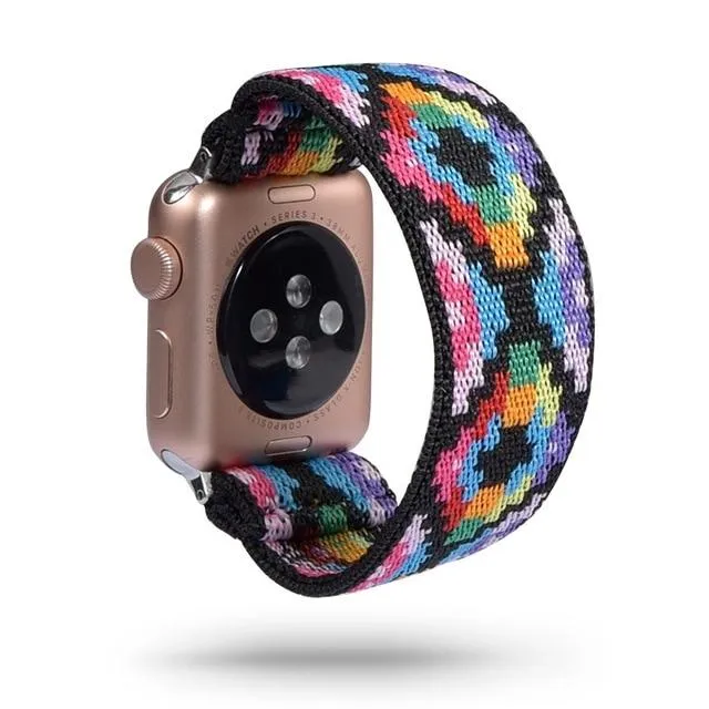 Rainbow Geometric Elastic Strap for Apple Watch Band Watchbands