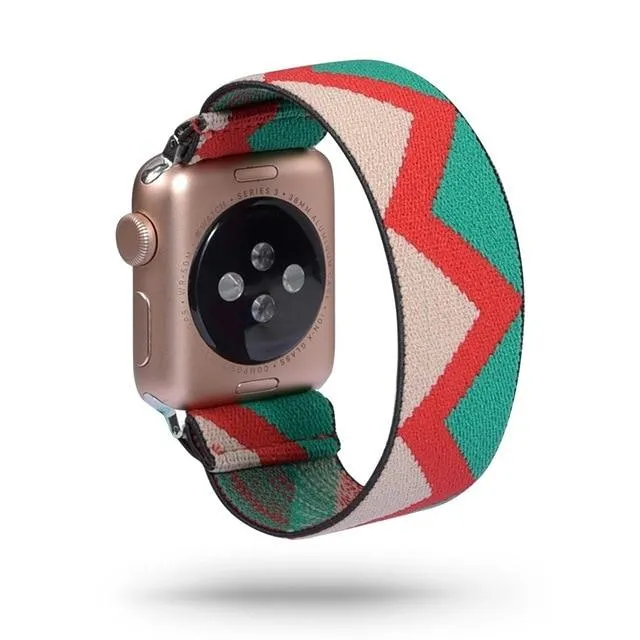 Rainbow Geometric Elastic Strap for Apple Watch Band Watchbands