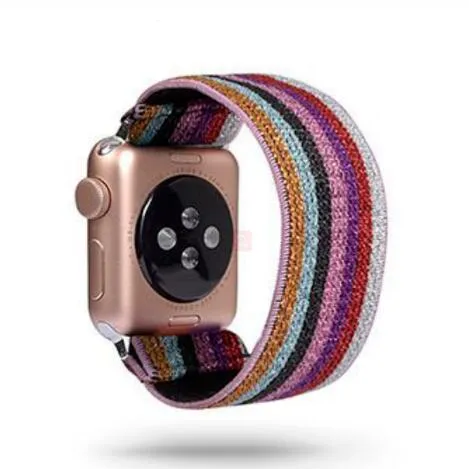 Rainbow Geometric Elastic Strap for Apple Watch Band Watchbands