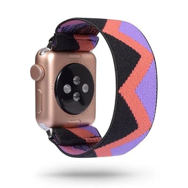 Rainbow Geometric Elastic Strap for Apple Watch Band Watchbands