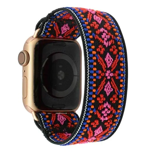 Rainbow Geometric Elastic Strap for Apple Watch Band Watchbands