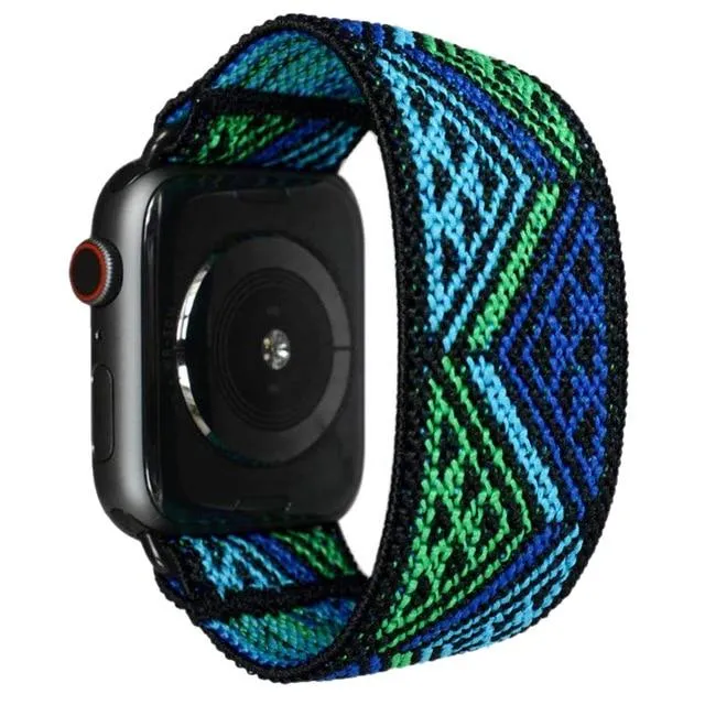 Rainbow Geometric Elastic Strap for Apple Watch Band Watchbands