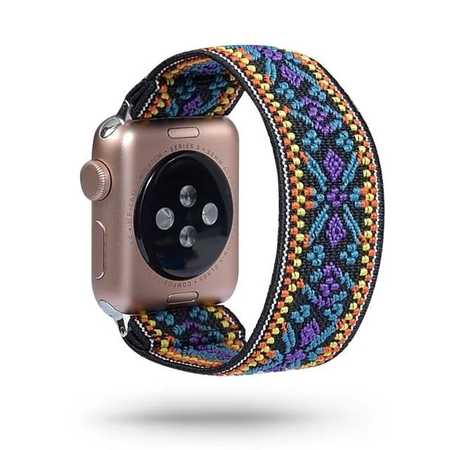 Rainbow Geometric Elastic Strap for Apple Watch Band Watchbands