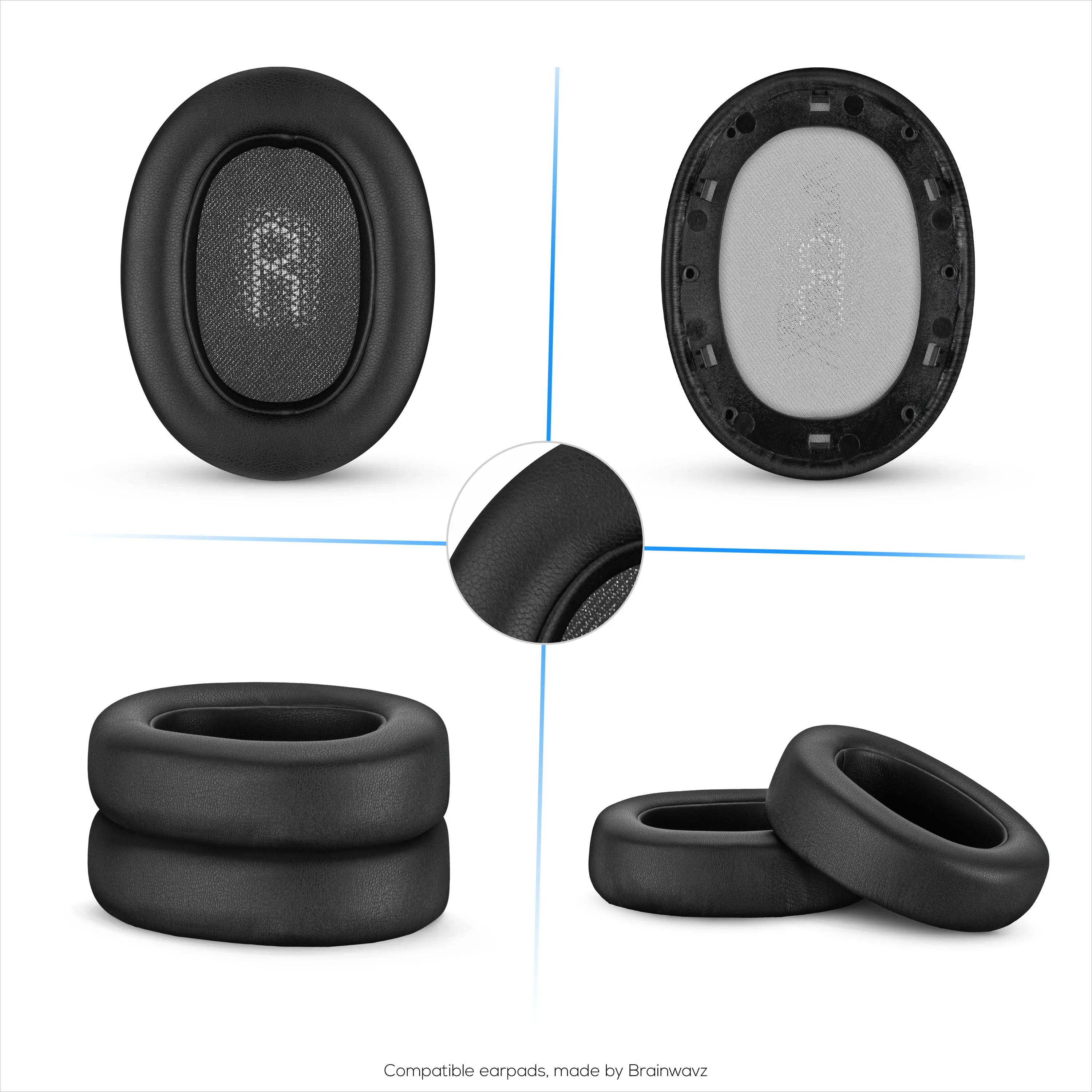 Replacement Earpads for JBL EVEREST ELITE 750 & 750NC Headphones - PU Leather & Memory Foam