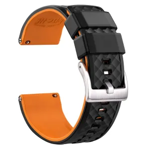 Ritche Black/Orange Classic Silicone Watch Bands