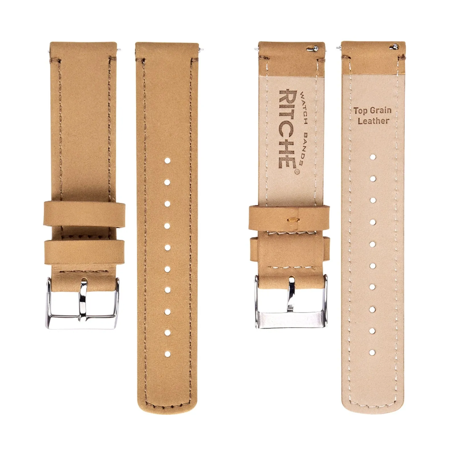 Ritche Light Brown Top Grain Leather Watch Band