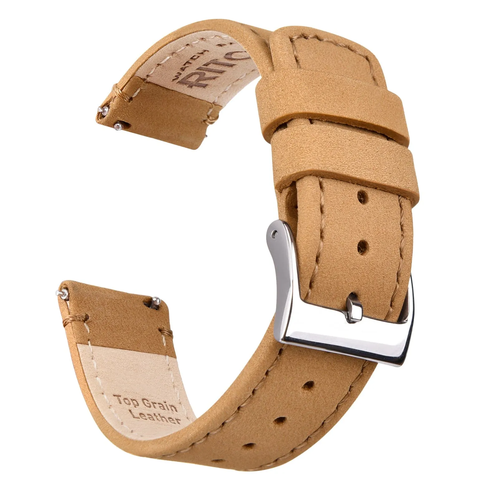 Ritche Light Brown Top Grain Leather Watch Band