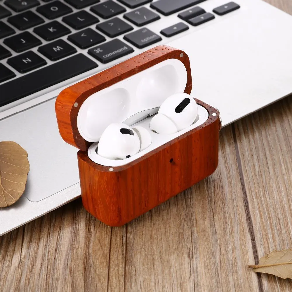 Rosewood Apple AirPods Pro Case with Keychain