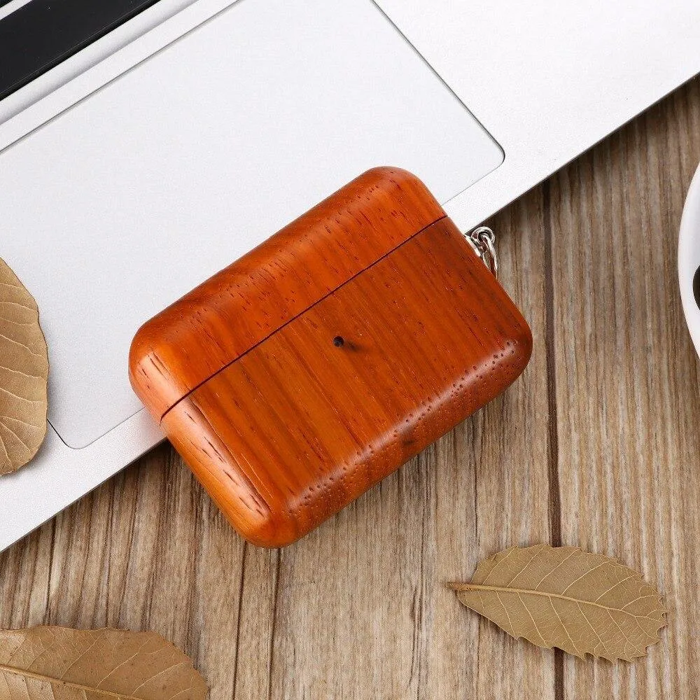 Rosewood Apple AirPods Pro Case with Keychain