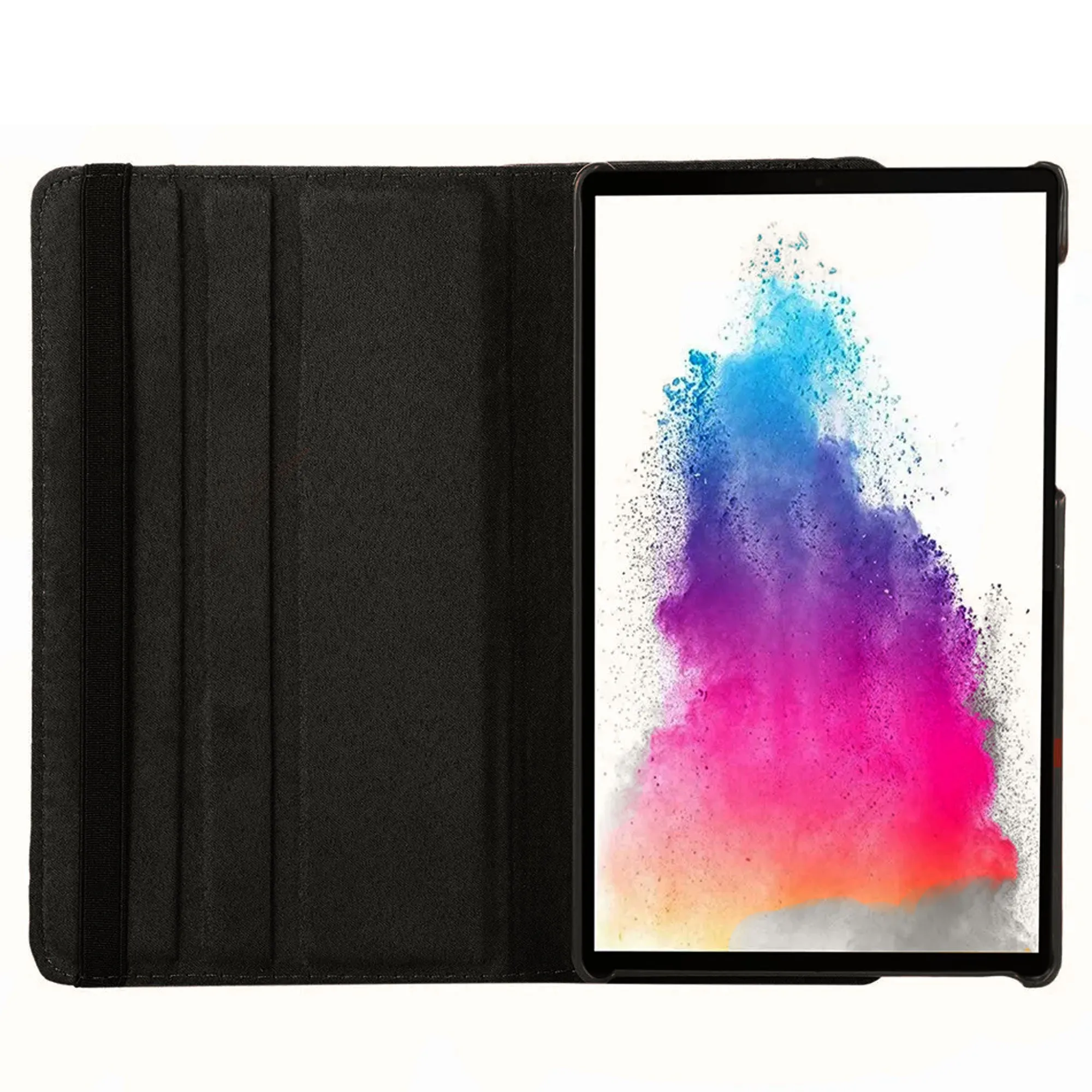 Rotating Stand Leather Folio Case for Samsung Galaxy Tab A8 TAblet with 128GB Memory Everyday Essentials Kit