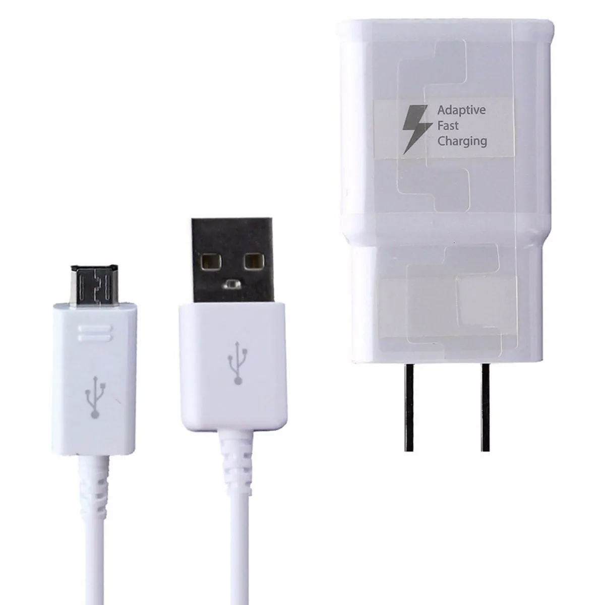 Samsung (EP-TA20JWE) Fast Charger & Cable for Micro USB Devices - White