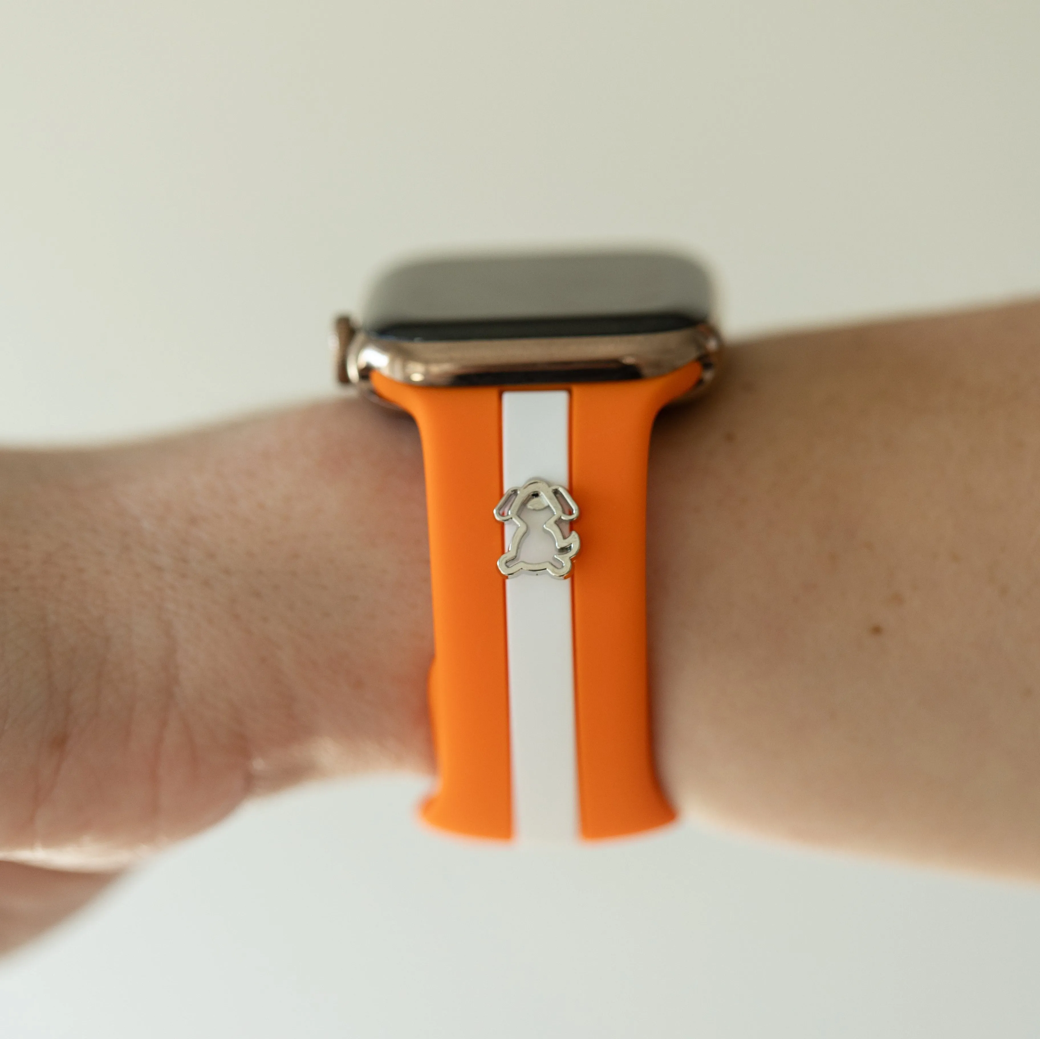 Skye Orange & White Smart Watch Band