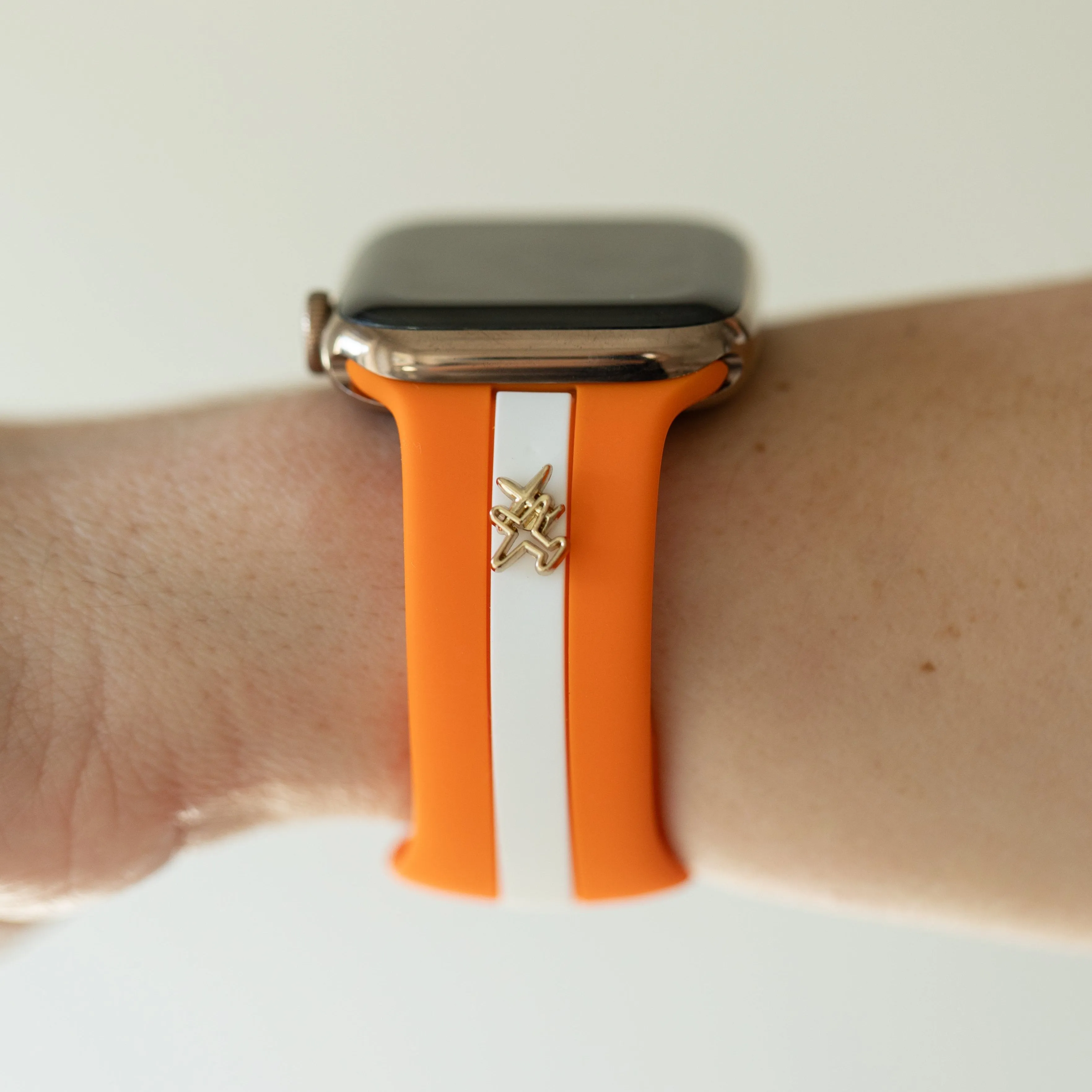 Skye Orange & White Smart Watch Band