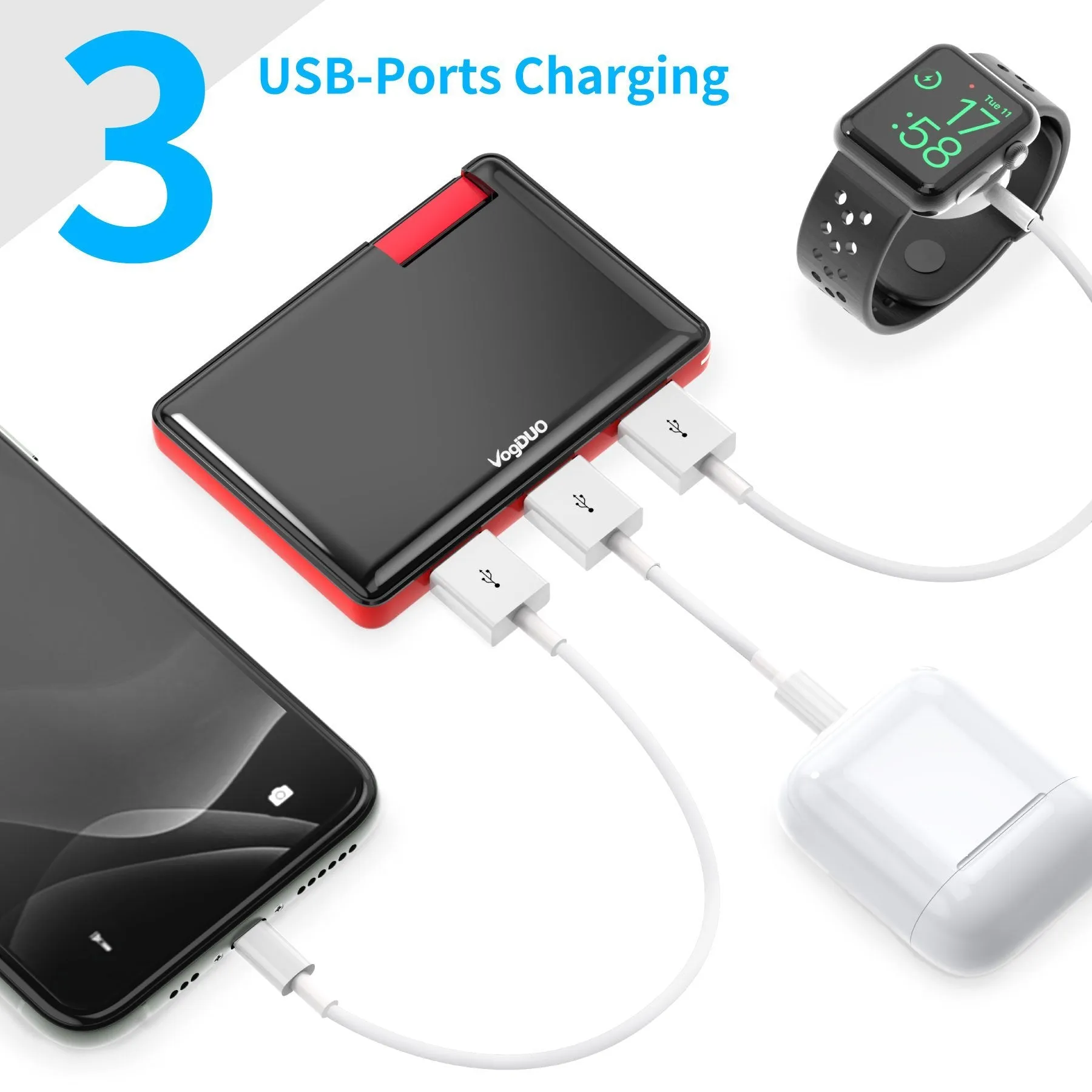 Slim Wall Chargers - Couple's Pack- Black and Red (UL/DoE VI)