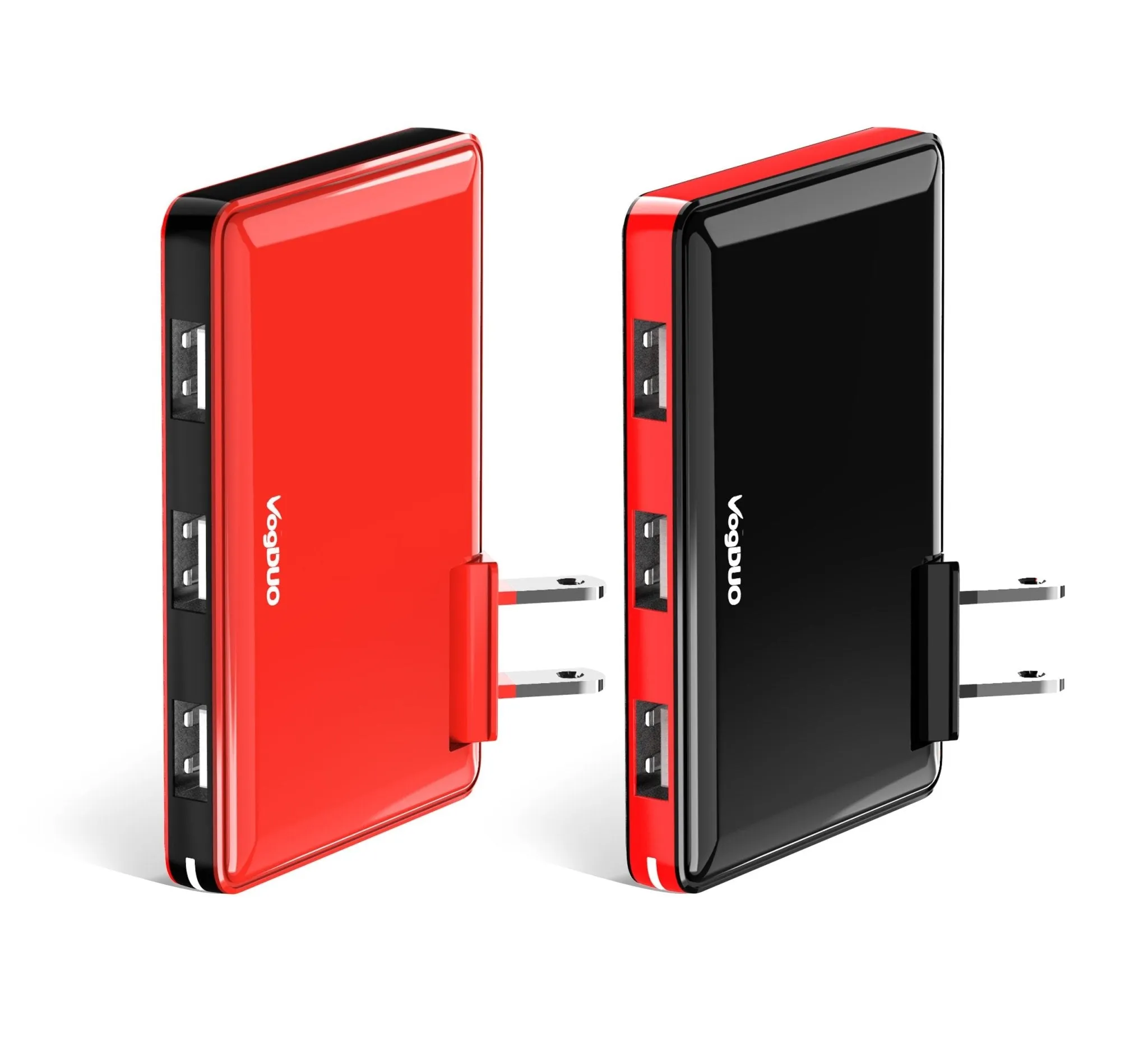 Slim Wall Chargers - Couple's Pack- Black and Red (UL/DoE VI)