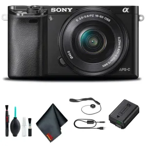 Sony Alpha a6000 Mirrorless Camera with 16-50mm Lens Black Starter Kit