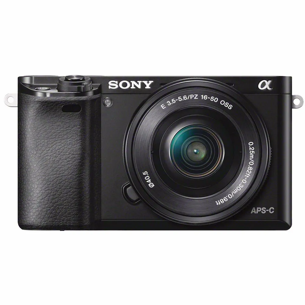 Sony Alpha a6000 Mirrorless Digital Camera with 16-50mm Lens (Black)   Battery   Charger   16GB Bundle 1 - International