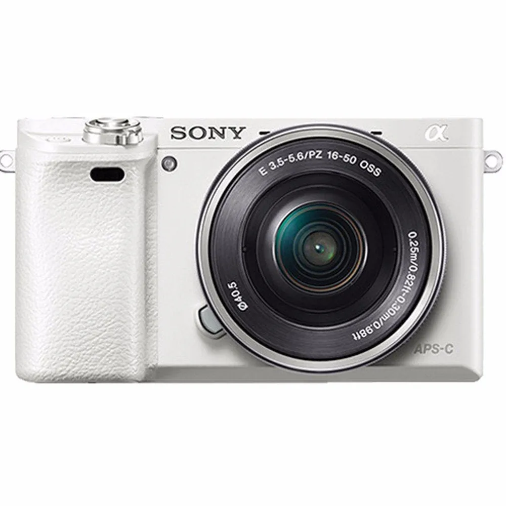 Sony Alpha a6000 Mirrorless Digital Camera with 16-50mm Lens (White)   Sony E 55-210mm f/4.5-6.3 OSS E-Mount Lens 64GB Extreme Bundle