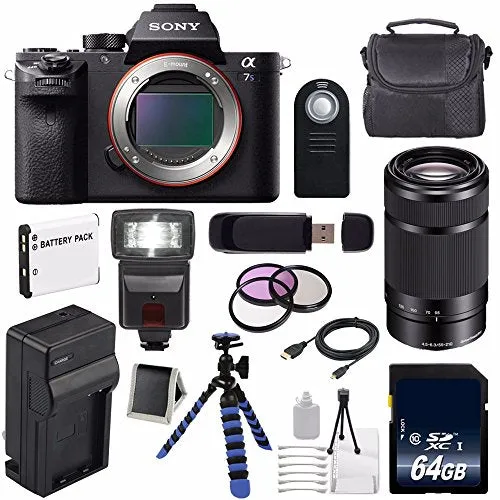 Sony Alpha a7S II a7S Mark II a7SII ILCE7SM2/B Mirrorless Digital Camera (International Model)   Sony E 55-210mm f/4.5-6 Lens Extreme Bundle