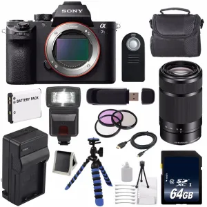 Sony Alpha a7S II a7S Mark II a7SII ILCE7SM2/B Mirrorless Digital Camera (International Model)   Sony E 55-210mm f/4.5-6 Lens Extreme Bundle