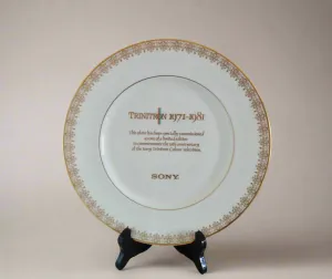 Sony Trinitron Television 10th Anniversary Collector's Plate By Royal Doulton