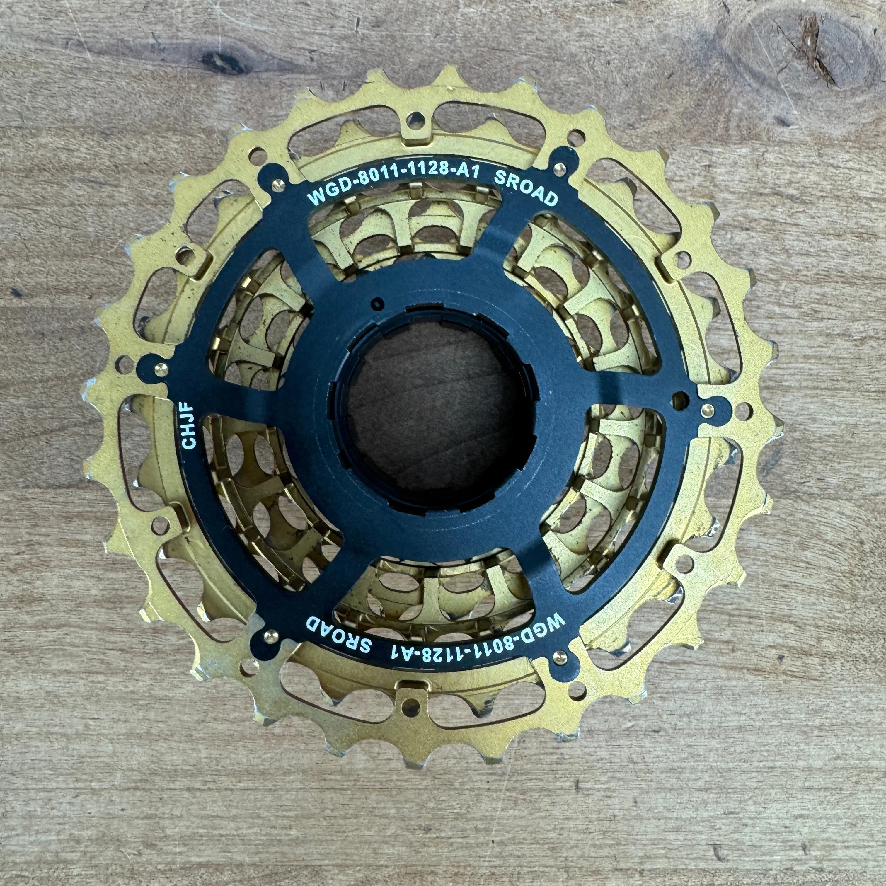 Sroad WGD-8011-1128-A1 11-28t 11-Speed Gold Bike Cassette 182g "Light Wear"