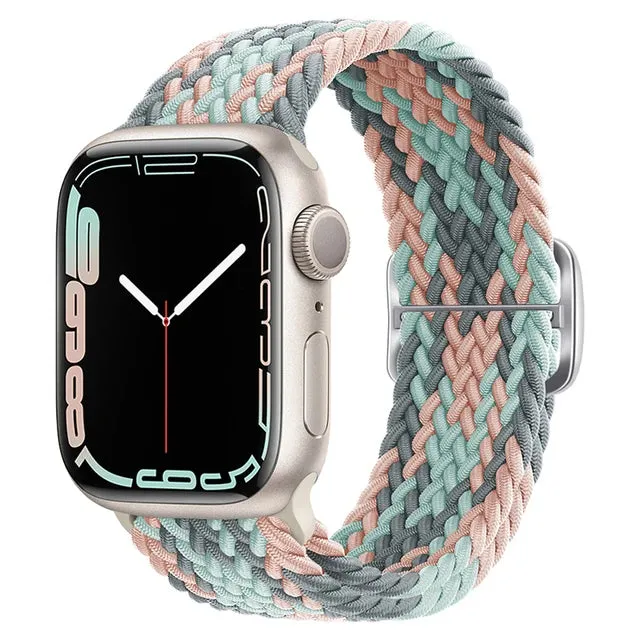 Strap For Apple Watch band 44mm 40mm 45mm 41mm 38mm 42mm ultra 49mm Braided Solo Loop bracelet correa iwatch series 7 se 3 6 8 5