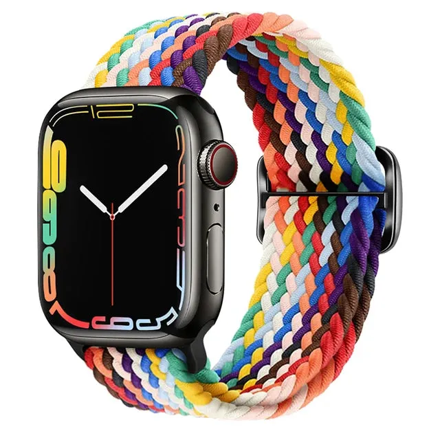 Strap For Apple Watch band 44mm 40mm 45mm 41mm 38mm 42mm ultra 49mm Braided Solo Loop bracelet correa iwatch series 7 se 3 6 8 5