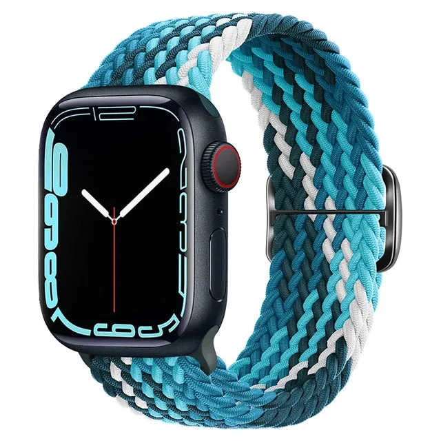 Strap For Apple Watch band 44mm 40mm 45mm 41mm 38mm 42mm ultra 49mm Braided Solo Loop bracelet correa iwatch series 7 se 3 6 8 5