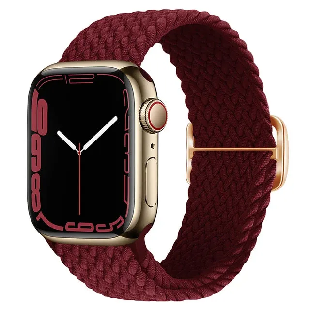 Strap For Apple Watch band 44mm 40mm 45mm 41mm 38mm 42mm ultra 49mm Braided Solo Loop bracelet correa iwatch series 7 se 3 6 8 5