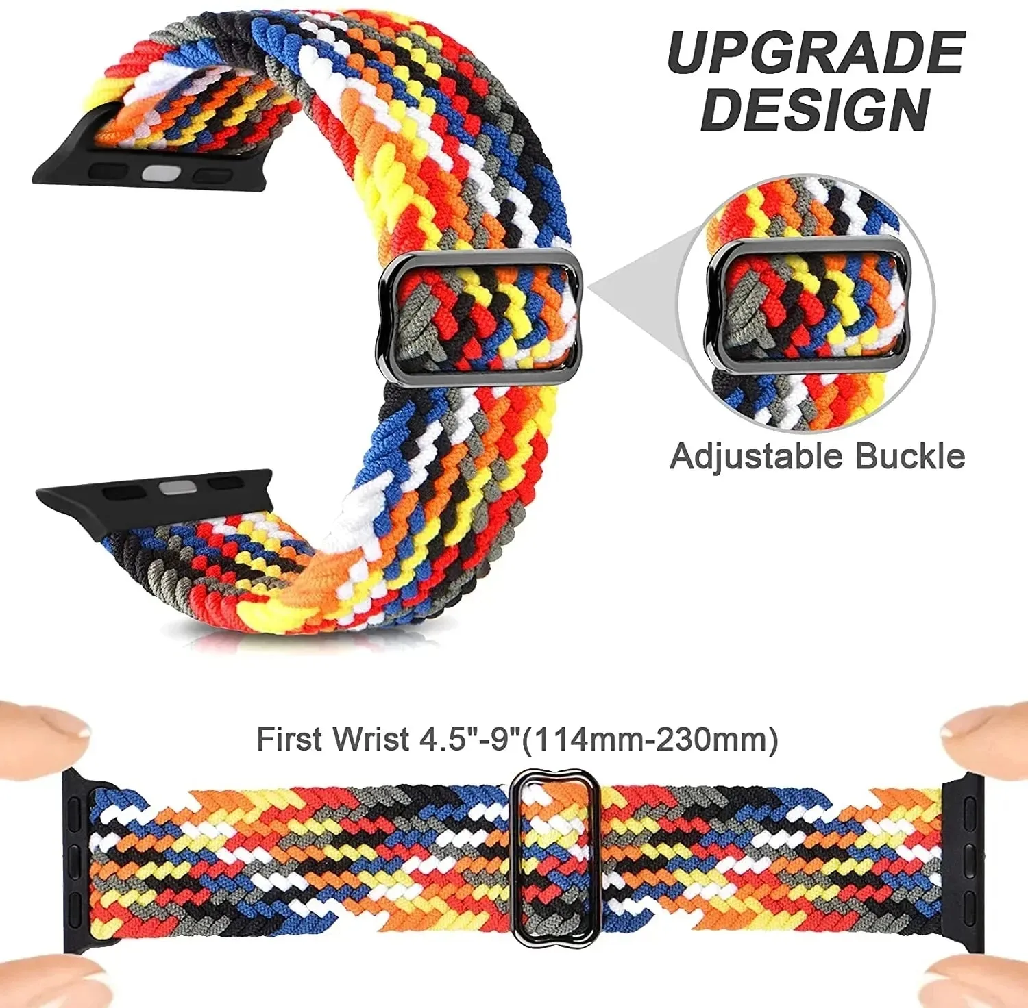 Strap For Apple Watch band 44mm 40mm 45mm 41mm 38mm 42mm ultra 49mm Braided Solo Loop bracelet correa iwatch series 7 se 3 6 8 5