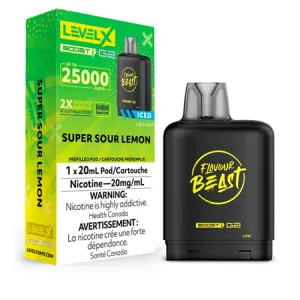 Super Sour Lemon Iced - Level X Flavour Beast Boost 25K