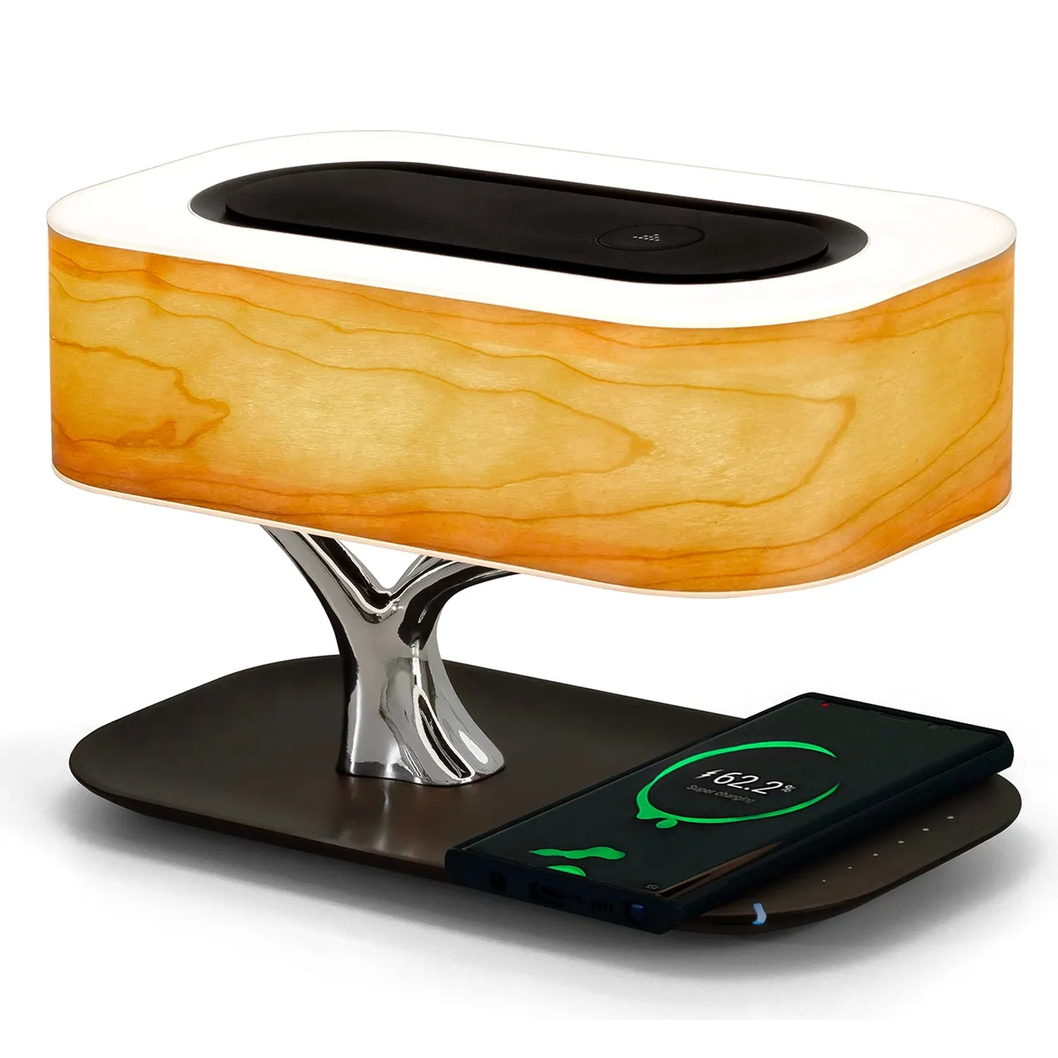 Tree Lamp with Fast Wireless Charger and Bluetooth Speaker