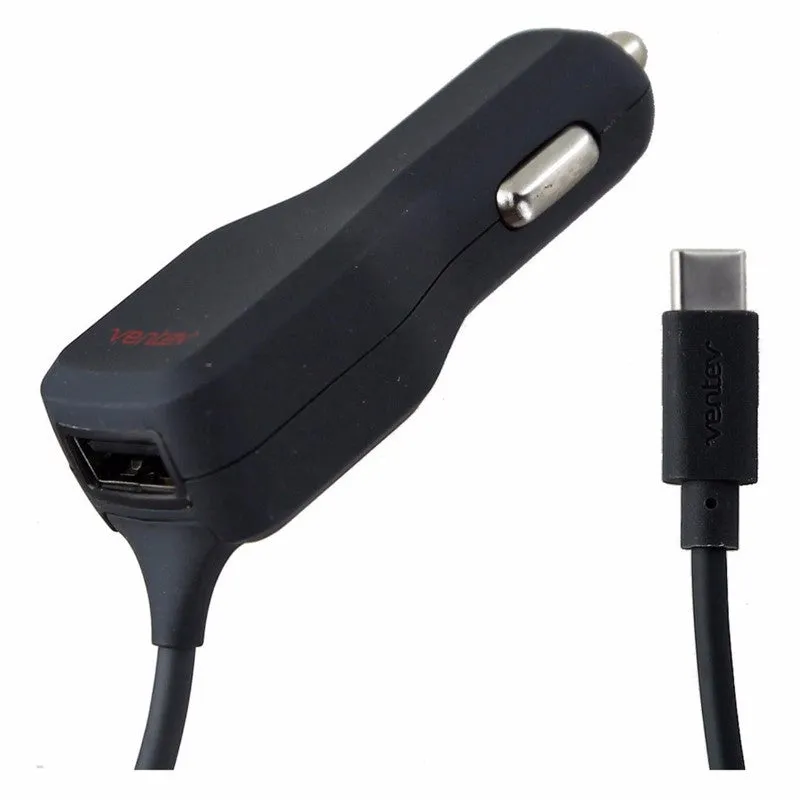 Ventev Dashport r2400c 3A Car Charger with USB-C Cable and 1A USB Port - Gray