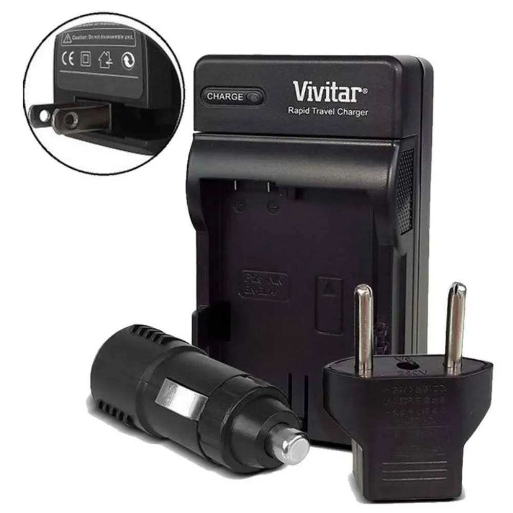 VIVITAR VIV-QCB-217 1 Hour Rapid Battery Charger for Canon NB-12L  and NB-13L Battery for Canon G5 X, G7 X, G7 X Mark II