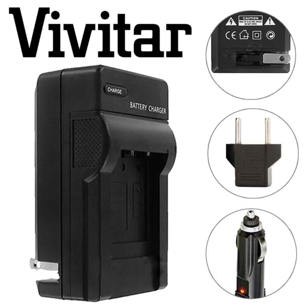 VIVITAR VIV-QCB-217 1 Hour Rapid Battery Charger for Canon NB-12L  and NB-13L Battery for Canon G5 X, G7 X, G7 X Mark II