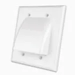 Wall Plate Double Gang Recessed Multi Media Bull-Nosed White