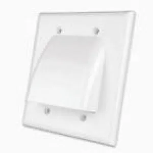 Wall Plate Double Gang Recessed Multi Media Bull-Nosed White